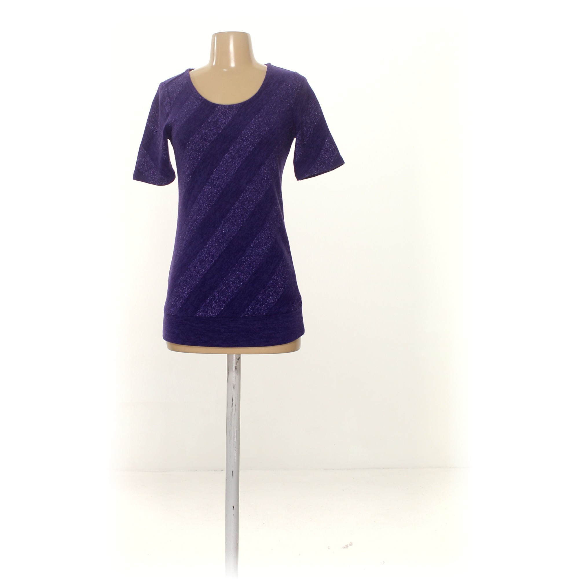 Fashion Bug Women's Shirt Size S, Purple, Metallic,Polyester,Spandex eBay